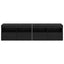 TV Væghylder 2 pcs Sort eg 80 x 30 x 40 cm Konstrueret træ