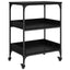 Køkkenvogn Sort eg 60 x 41 x 80.5 cm Konstrueret træ