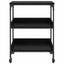 Køkkenvogn Sort eg 60 x 41 x 80.5 cm Konstrueret træ