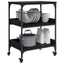 Køkkenvogn Sort eg 60 x 41 x 80.5 cm Konstrueret træ