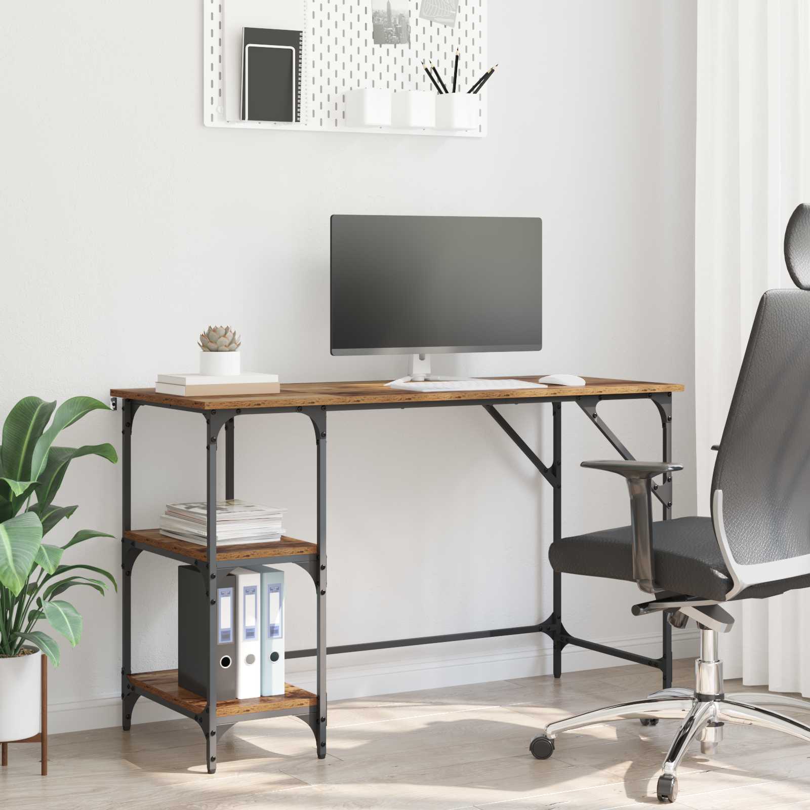 Bord Gammelt træ 120 x 50 x 75 cm Konstrueret træ billede