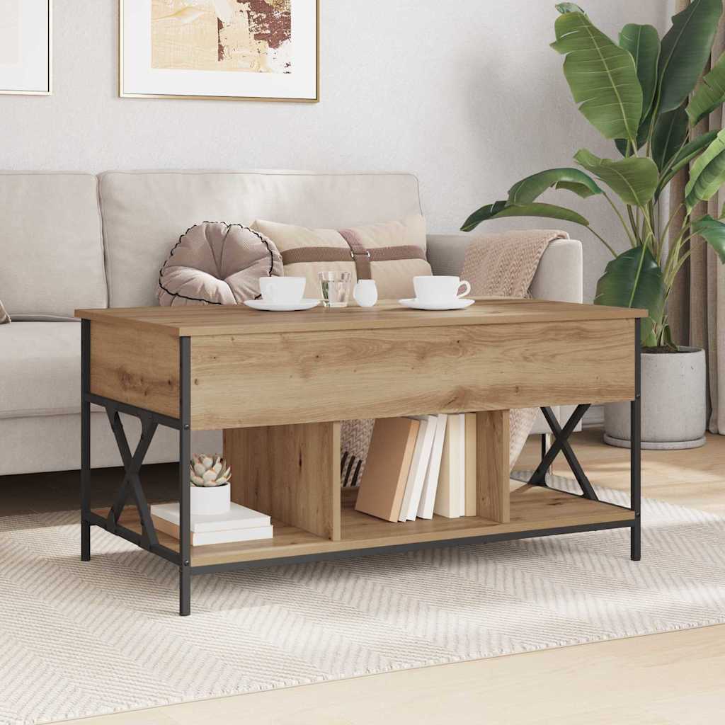 Sofabord Artisan Egetræ 100 x 55 x 48.5 cm Konstrueret træ