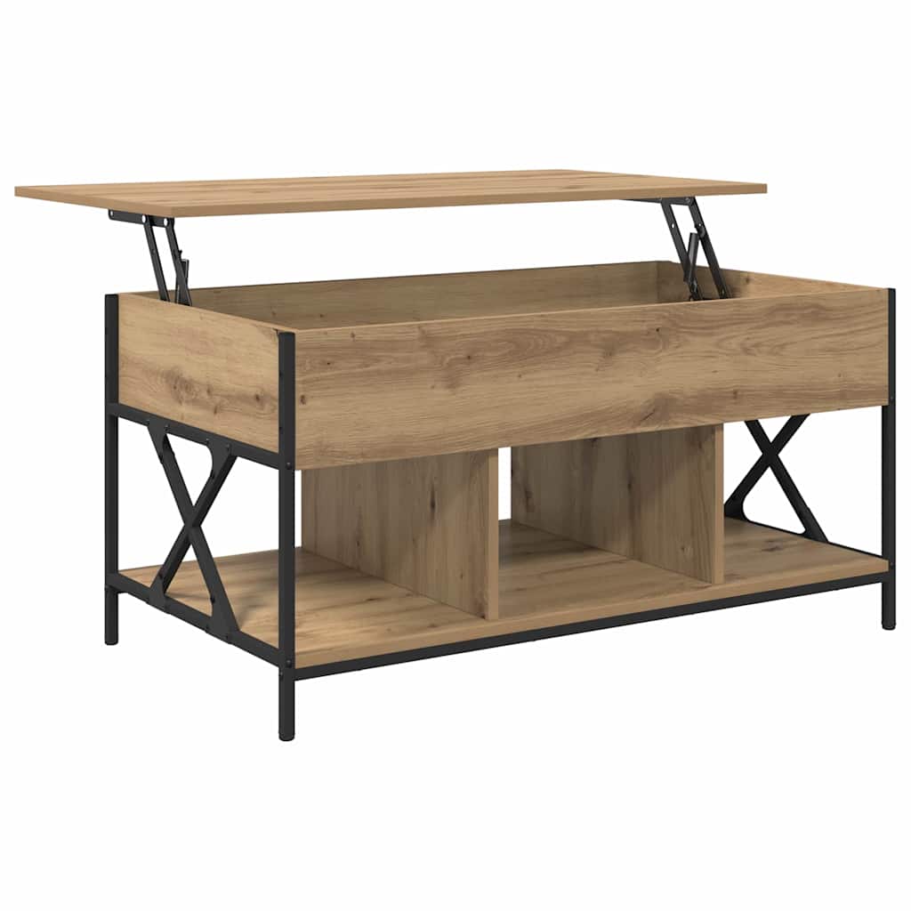 Sofabord Artisan Egetræ 100 x 55 x 48.5 cm Konstrueret træ