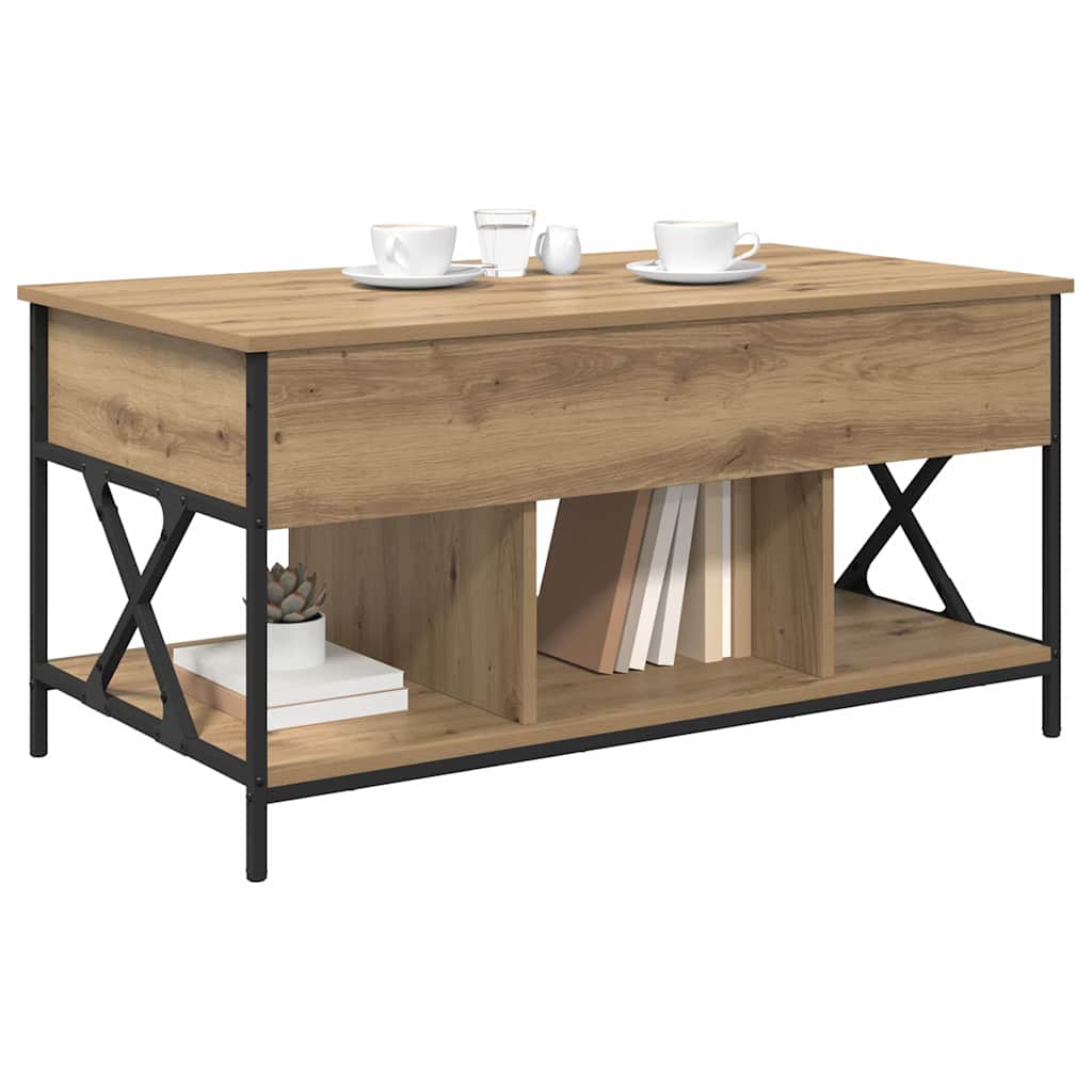 Sofabord Artisan Egetræ 100 x 55 x 48.5 cm Konstrueret træ