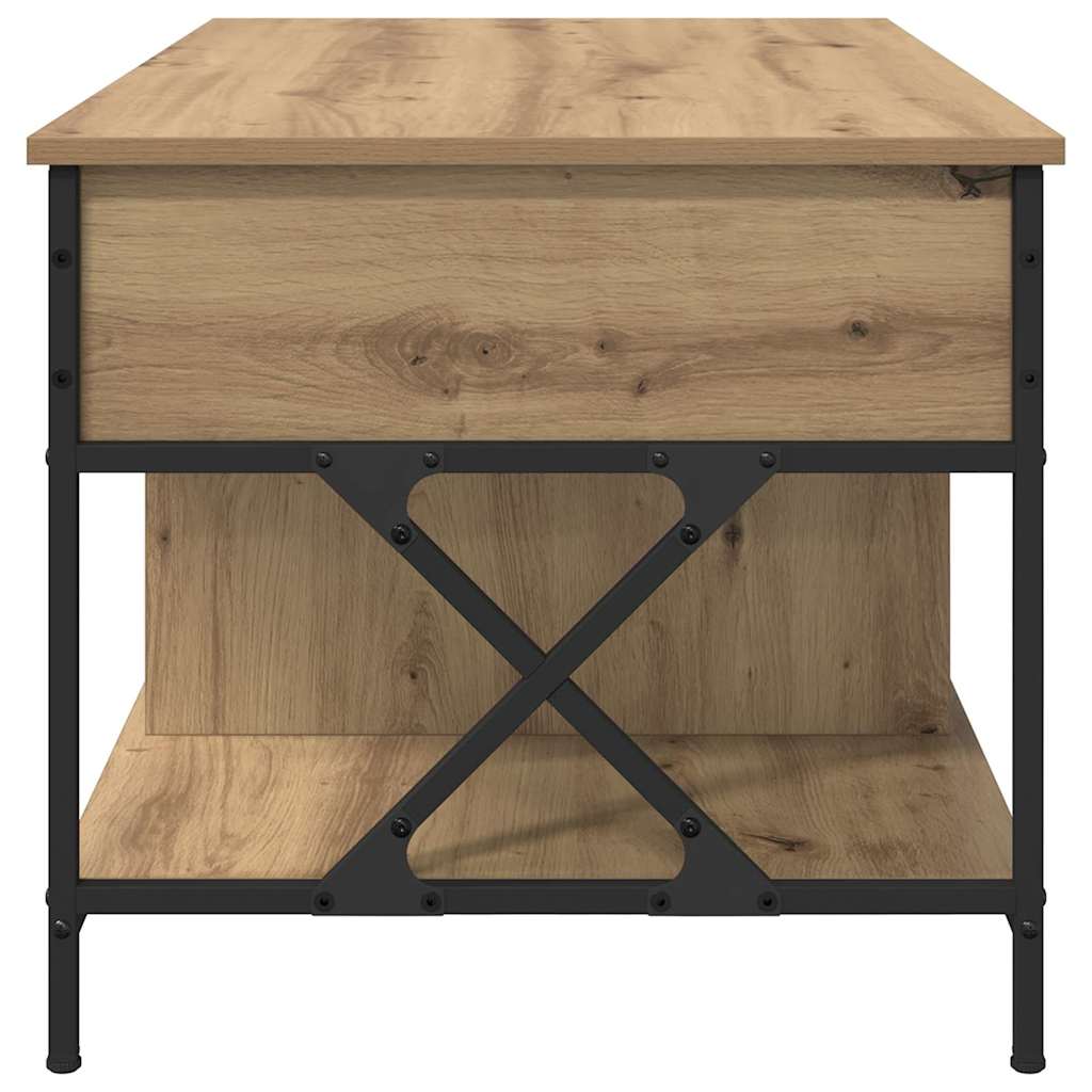 Sofabord Artisan Egetræ 100 x 55 x 48.5 cm Konstrueret træ