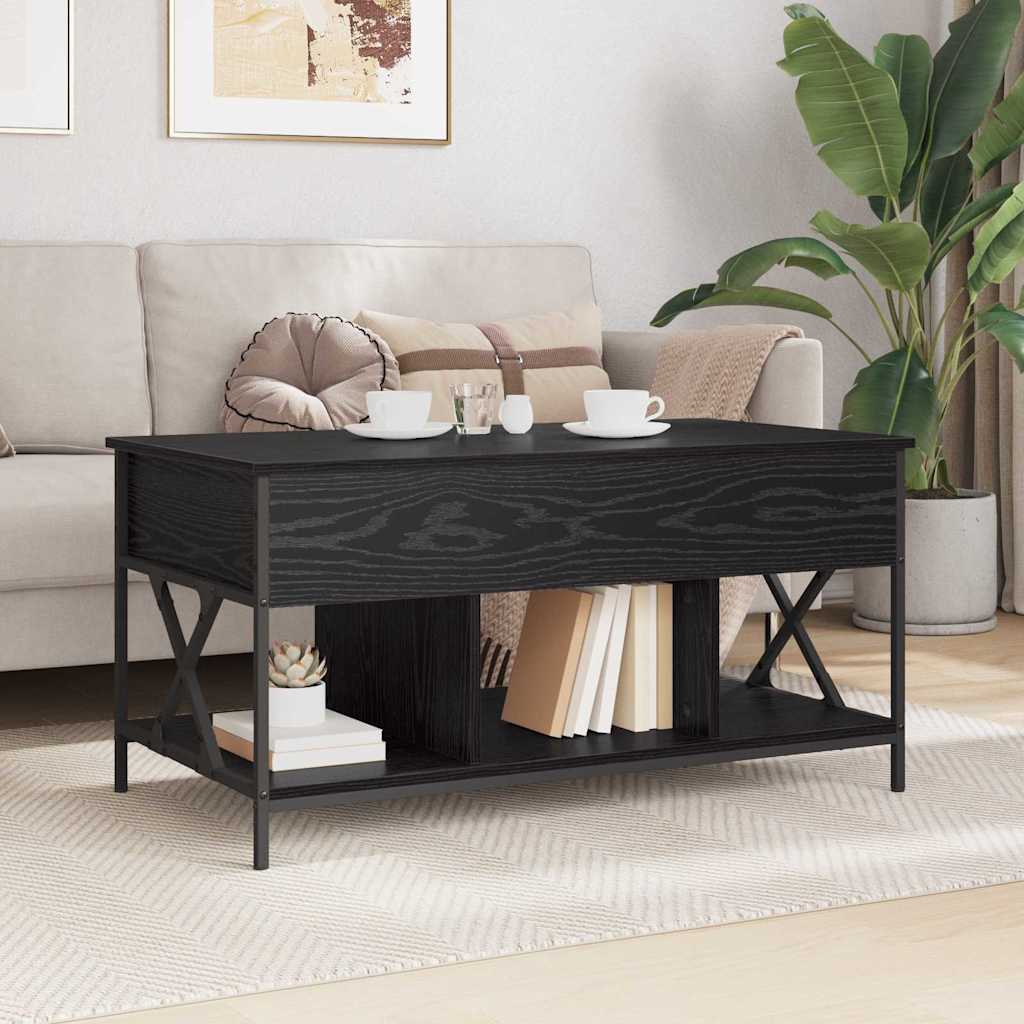 Sofabord Sort eg 100 x 55 x 48.5 cm Konstrueret træ