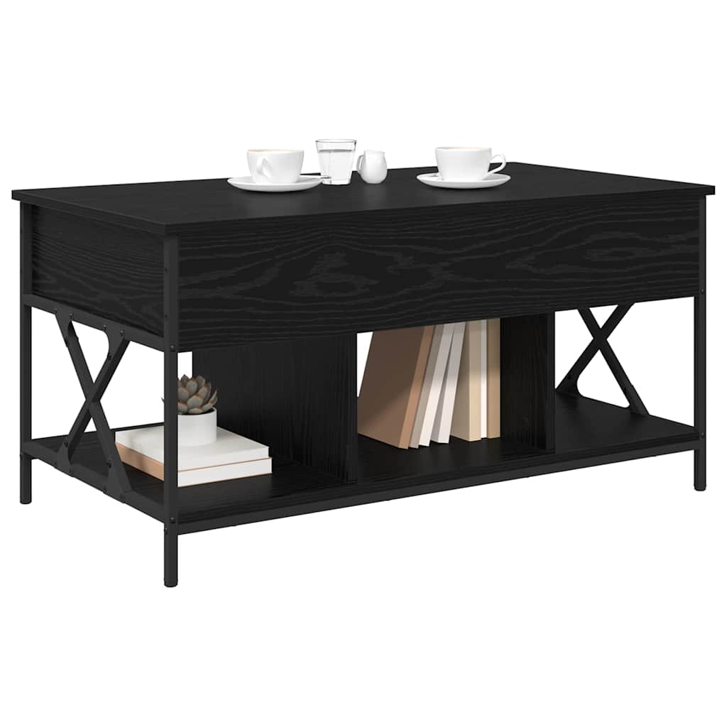 Sofabord Sort eg 100 x 55 x 48.5 cm Konstrueret træ