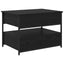 Sofabord med skuffe Sort eg 70 x 50 x 54,5 cm Konstrueret træ