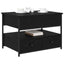 Sofabord med skuffe Sort eg 70 x 50 x 54,5 cm Konstrueret træ