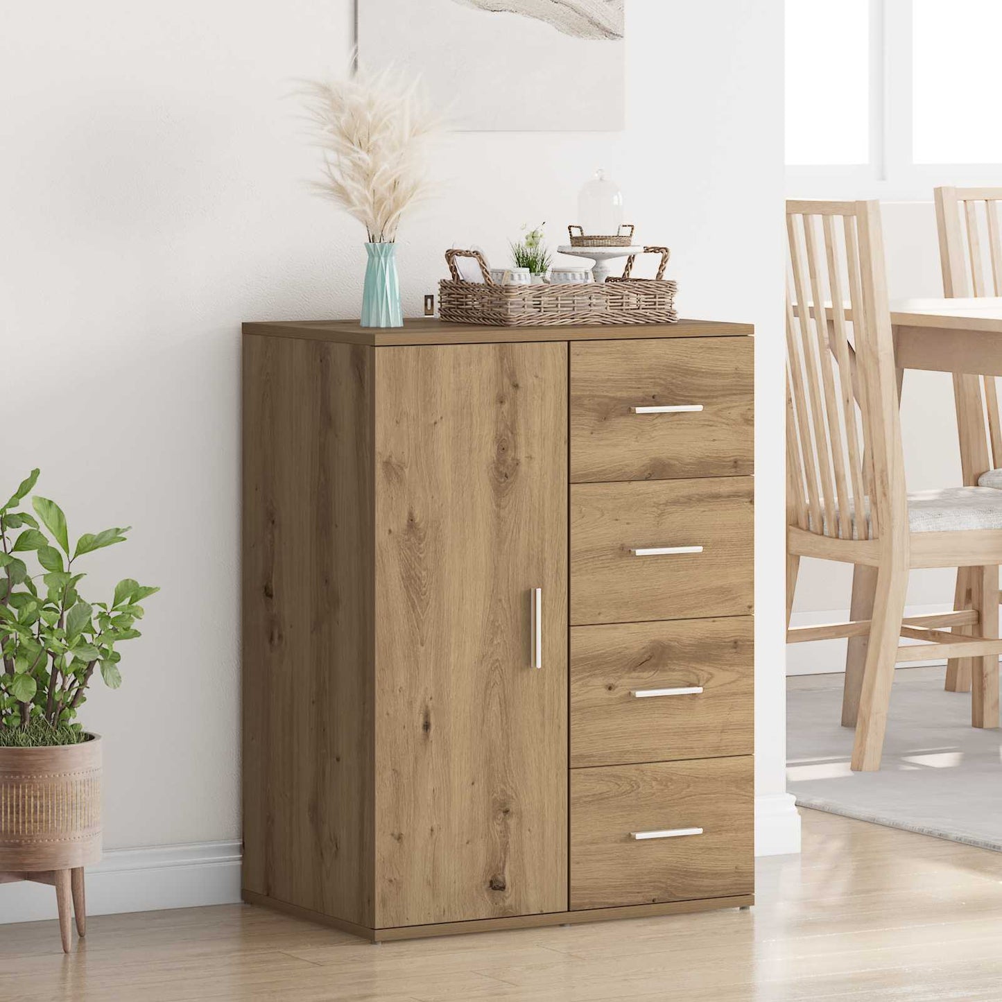 Sideboard Artisan Egetræ 59 x 39 x 80 cm Konstrueret træ