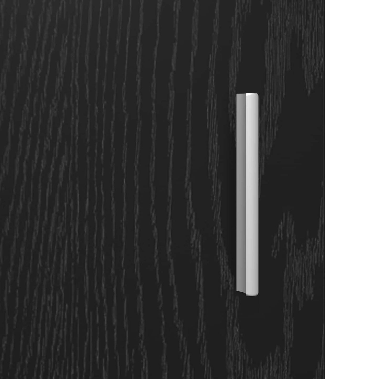 Sideboard med skuffe Sort eg 59 x 39 x 80 cm Konstrueret træ
