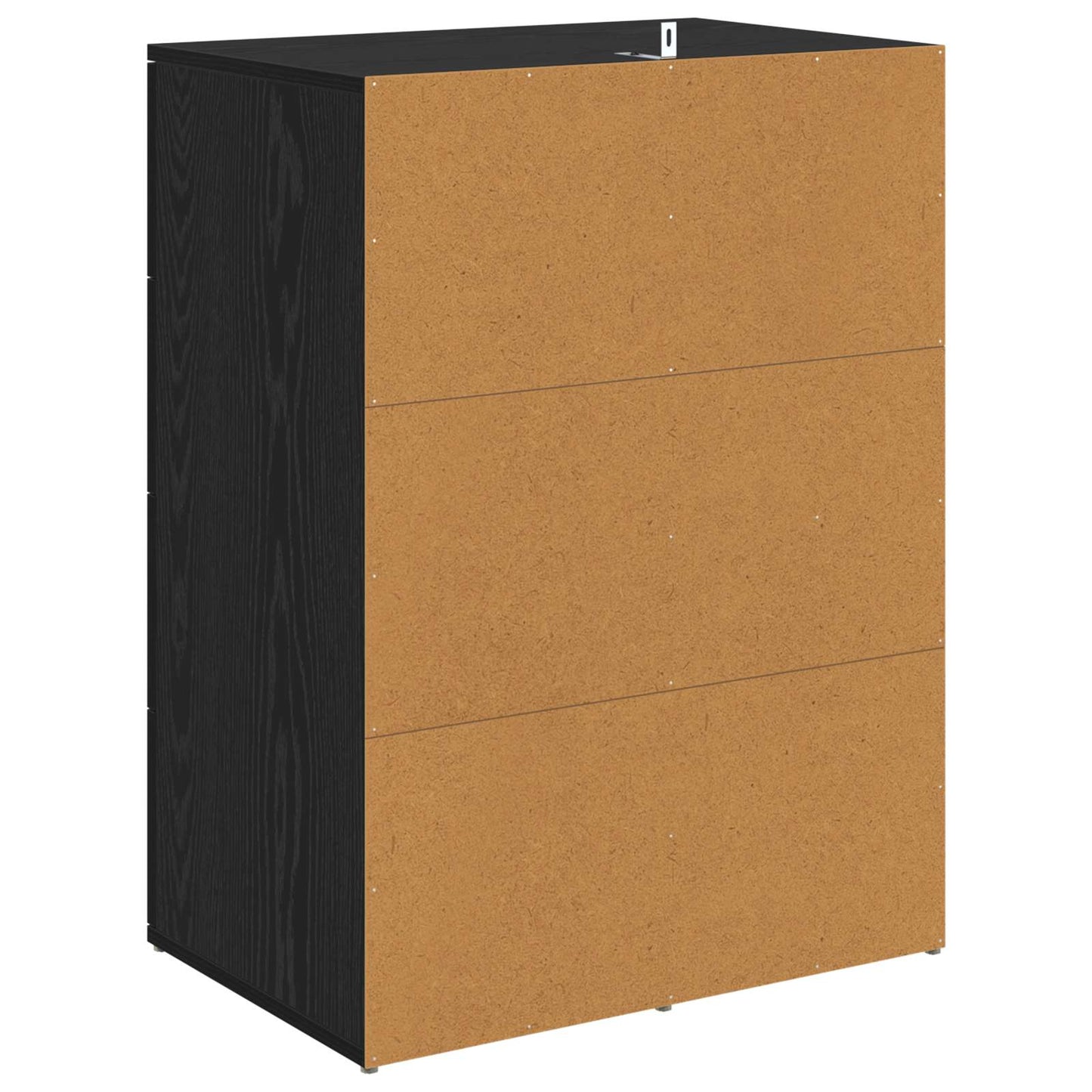 Sideboard med skuffe Sort eg 59 x 39 x 80 cm Konstrueret træ