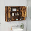 Spejlskab Vægmonteret Røget eg 80 x 17 x 55 cm Konstrueret træ