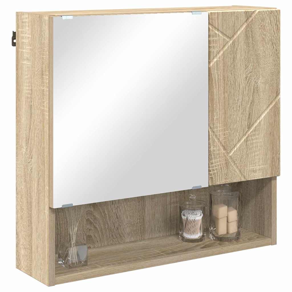 Spejlskab Vægmonteret Sonoma eg 59 x 17 x 55 cm Konstrueret træ