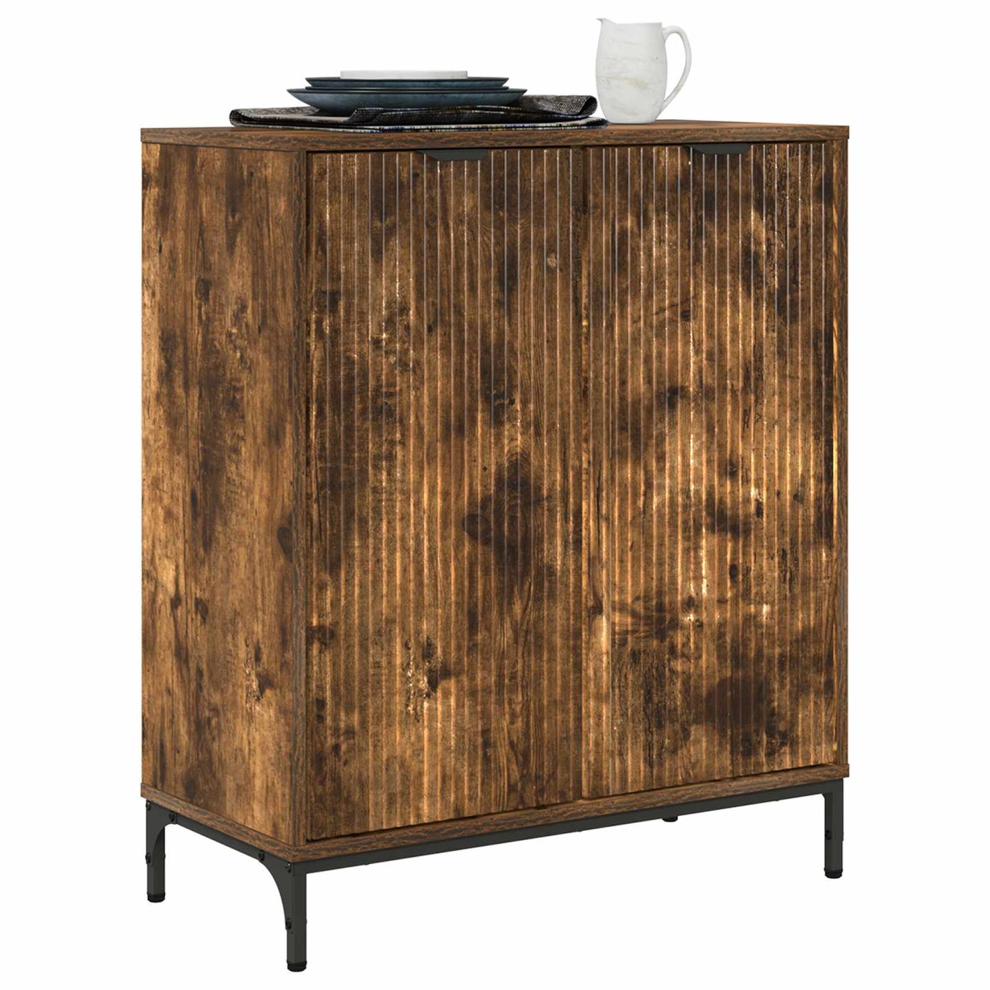 Sideboard Røget eg 69,5 x 33 x 82 cm Konstrueret træ