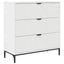 Sideboard med skuffe Hvid 79,5 x 33 x 82 cm Konstrueret træ