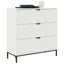 Sideboard med skuffe Hvid 79,5 x 33 x 82 cm Konstrueret træ