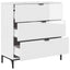 Sideboard Høj gloss hvid 79,5 x 33 x 82 cm Konstrueret træ