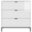 Sideboard Høj gloss hvid 79,5 x 33 x 82 cm Konstrueret træ