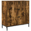 Sideboard med skuffe Røget eg 79,5 x 33 x 82 cm Konstrueret træ