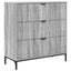 Sideboard Grå Sonoma 79,5 x 33 x 82 cm Konstrueret træ