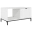 Sofabord Høj gloss hvid 90 x 49 x 46 cm Konstrueret træ