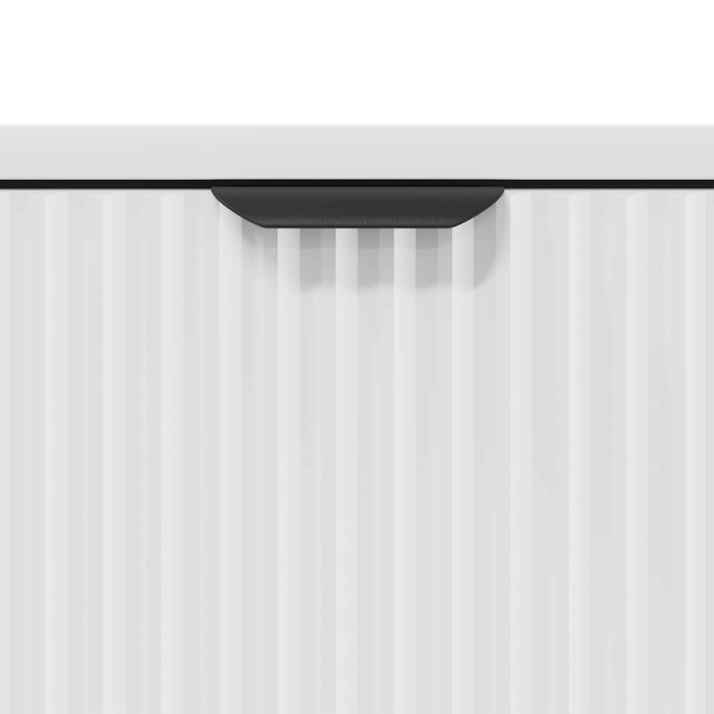 Sideboard med skuffe Hvid 89,5 x 33 x 82 cm Konstrueret træ