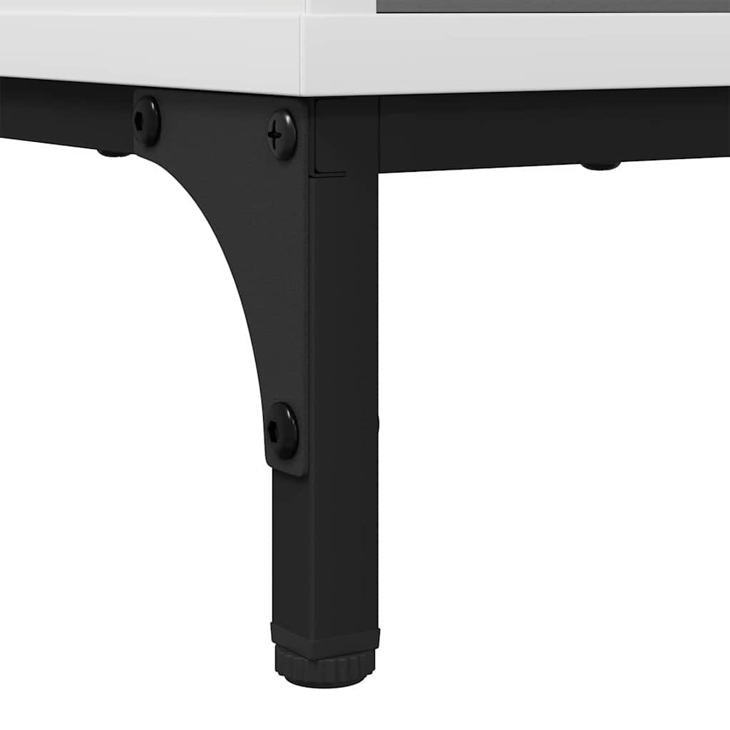 Sideboard med skuffe Hvid 89,5 x 33 x 82 cm Konstrueret træ