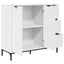 Sideboard med skuffe Hvid 89,5 x 33 x 82 cm Konstrueret træ