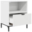 Natskab med skuffe 2 pcs Hvid 49 x 36 x 61 cm Konstrueret træ