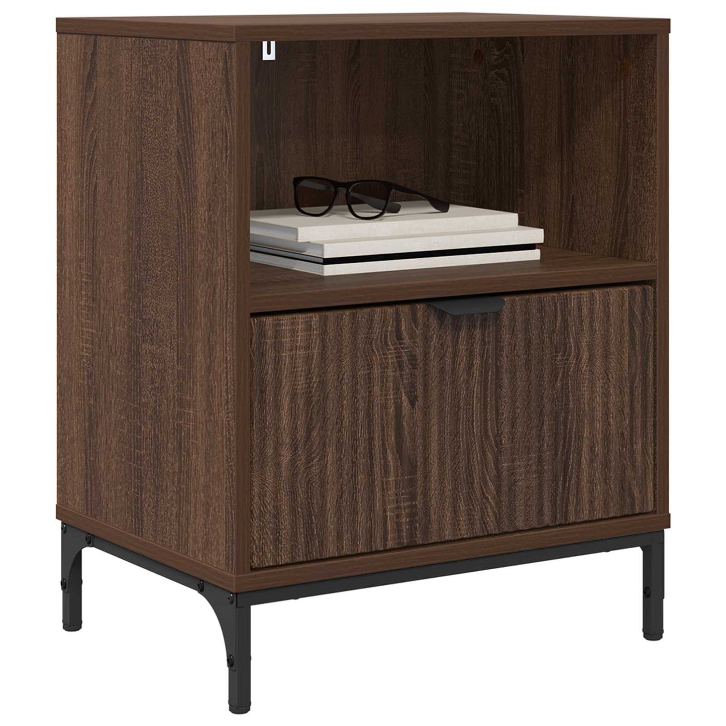 Natskab 2 pcs Brun eg 49 x 36 x 61 cm Konstrueret træ