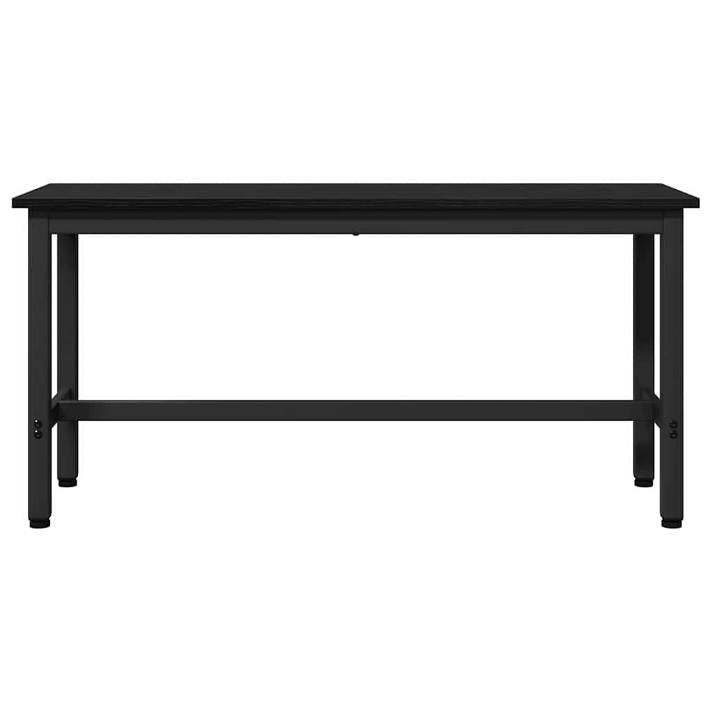 Spisebænk Sort eg 100 x 32,5 x 48,5 cm Ingeniørtræ og stål