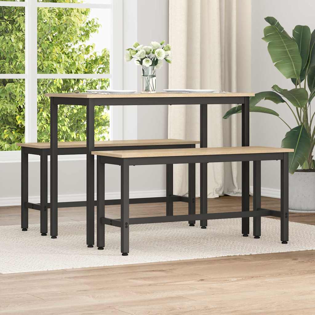 Spisebænk 2 pcs Sonoma eg 100 x 32,5 x 48,5 cm