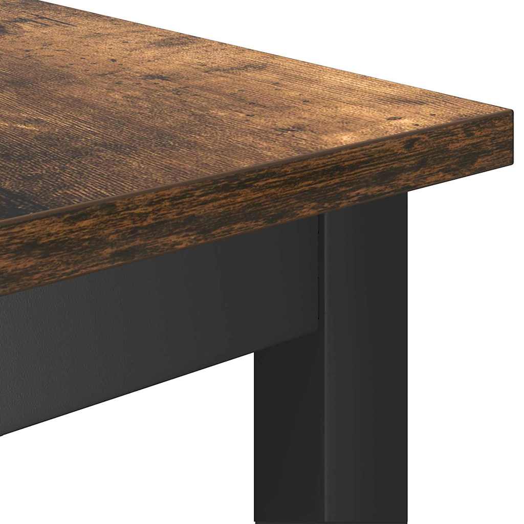 Spisebænk 2 pcs Røget eg 100 x 32,5 x 48,5 cm
