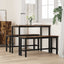 Spisebænk 2 pcs Røget eg 100 x 32,5 x 48,5 cm