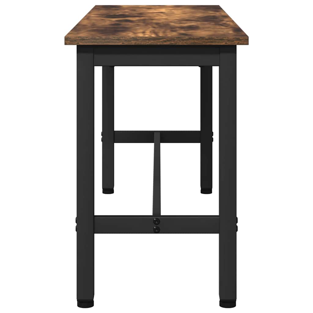 Spisebænk 2 pcs Røget eg 100 x 32,5 x 48,5 cm