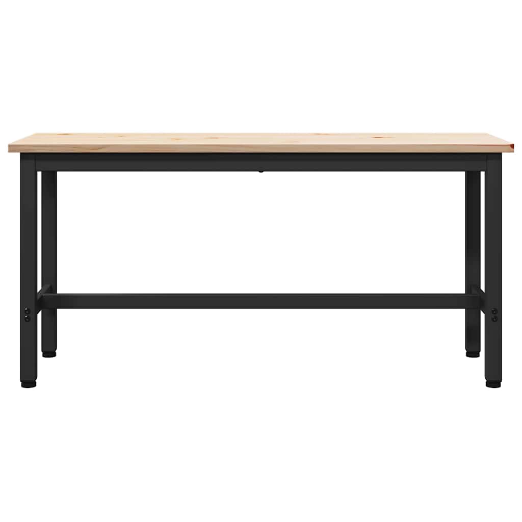 Spisebænke 2 pcs Naturfarvet 100 x 32,5 x 49 cm