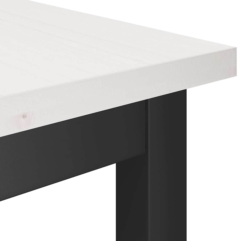 Spisebænk Hvid 100 x 32,5 x 49 cm Massivt fyrretræ