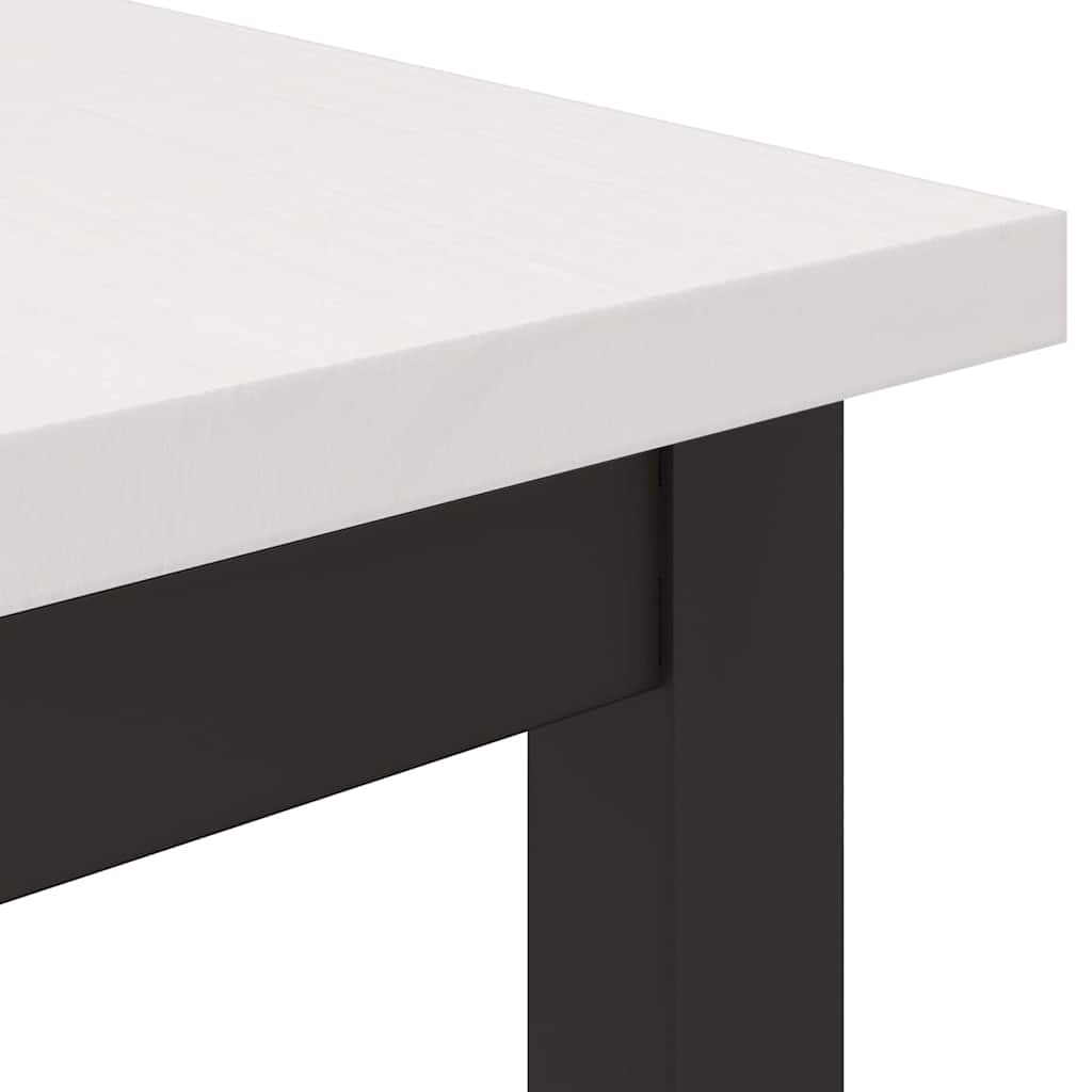 bord Hvid 80 x 50 x 77 cm Ingeniørtræ og stål