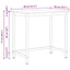 bord Hvid 80 x 50 x 77 cm Ingeniørtræ og stål