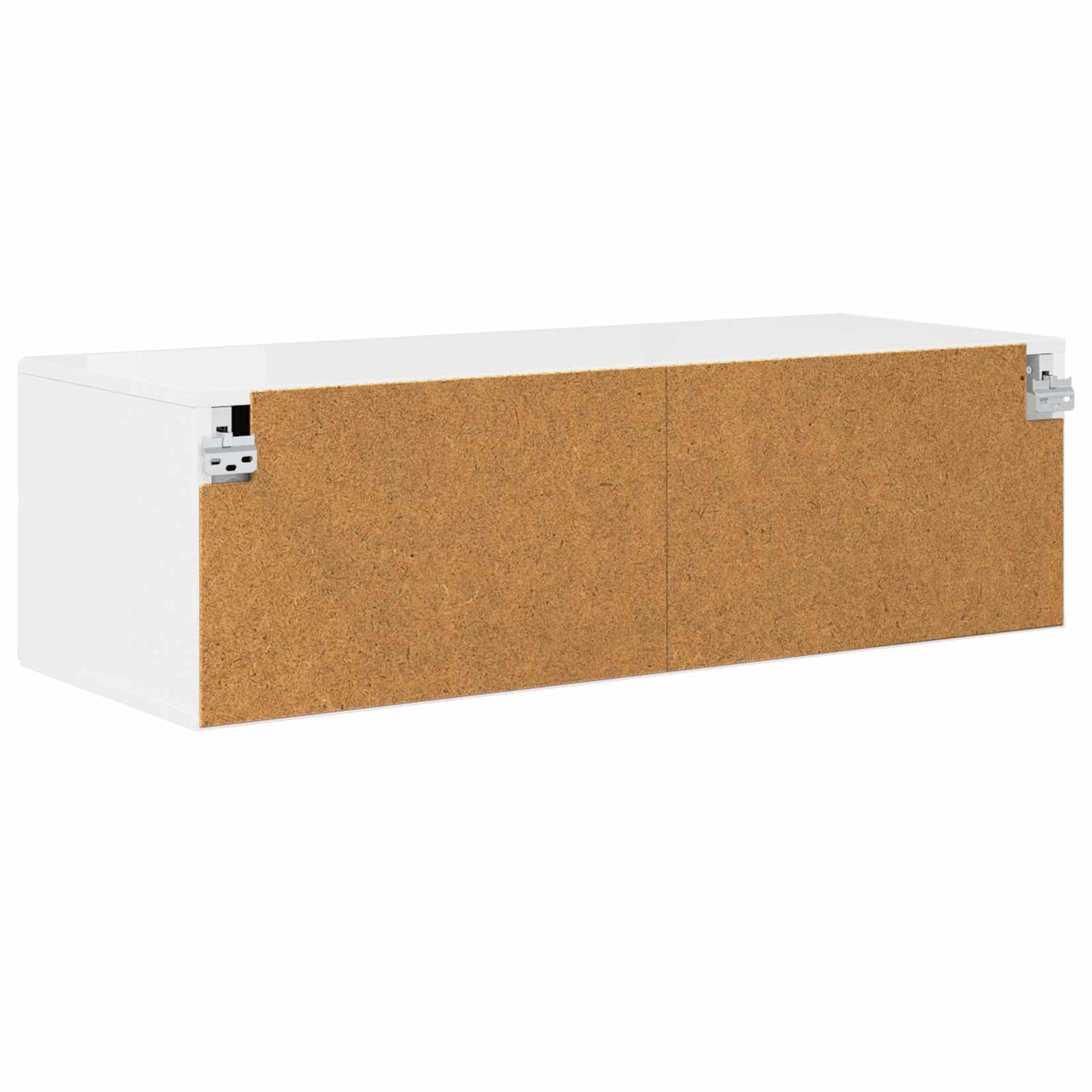 Træskab Høj gloss hvid 100,5 x 39 x 30 cm Konstrueret træ
