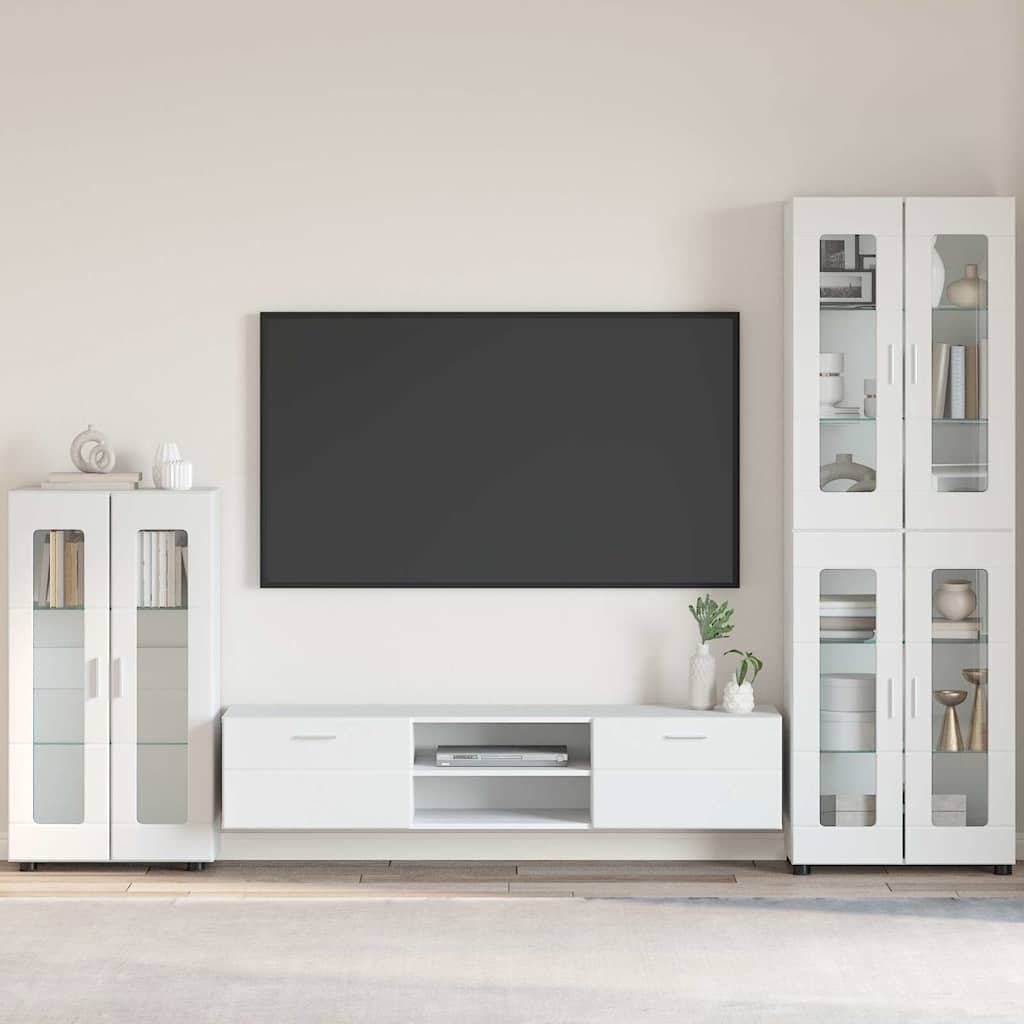 Sideboard FLORIN 55,5 x 29 x 100 cm Hvid Konstrueret træ