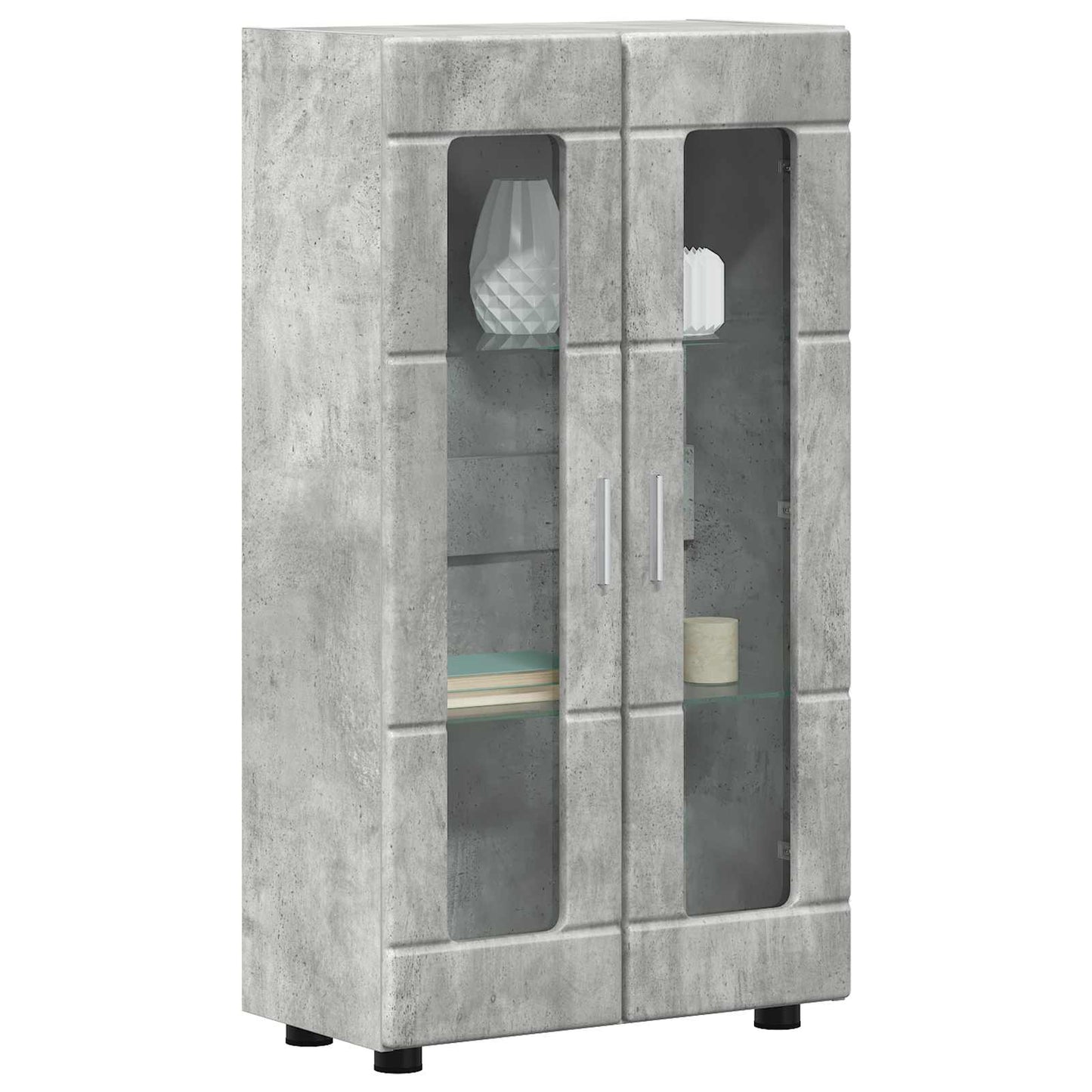 Sideboard FLORIN 55,5 x 29 x 100 cm Beton Grå Konstrueret træ