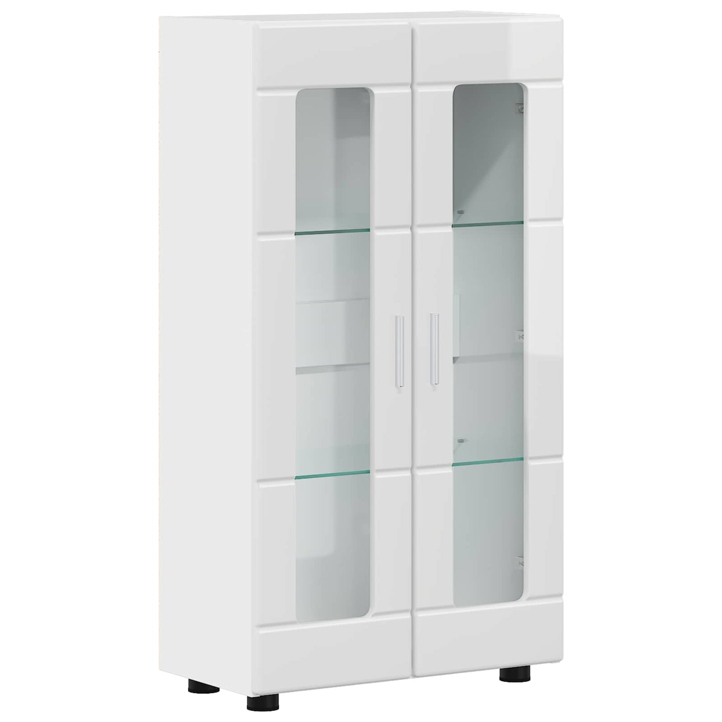 Sideboard FLORIN 55,5 x 29 x 100 cm Høj gloss hvid