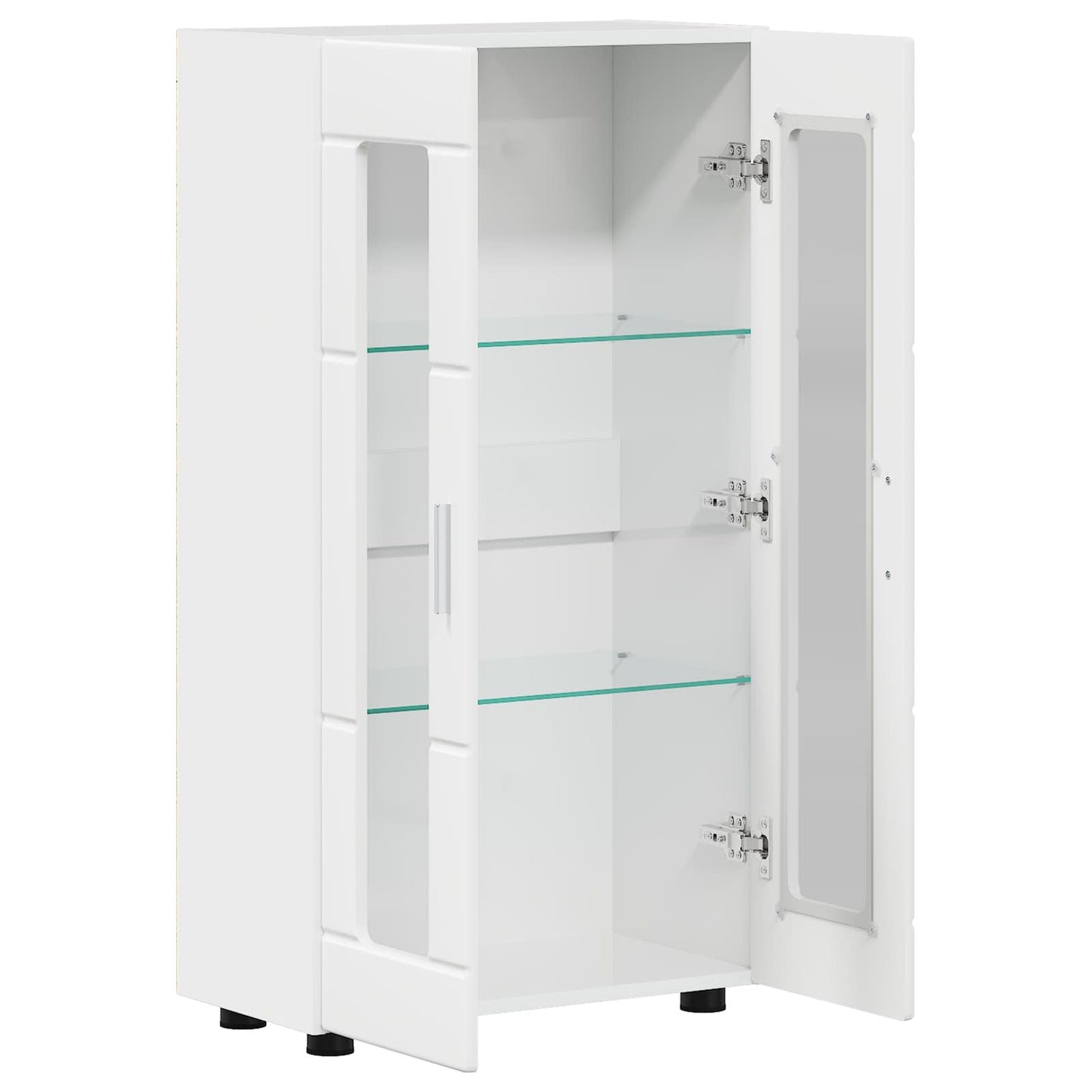Sideboard FLORIN 55,5 x 29 x 100 cm Høj gloss hvid