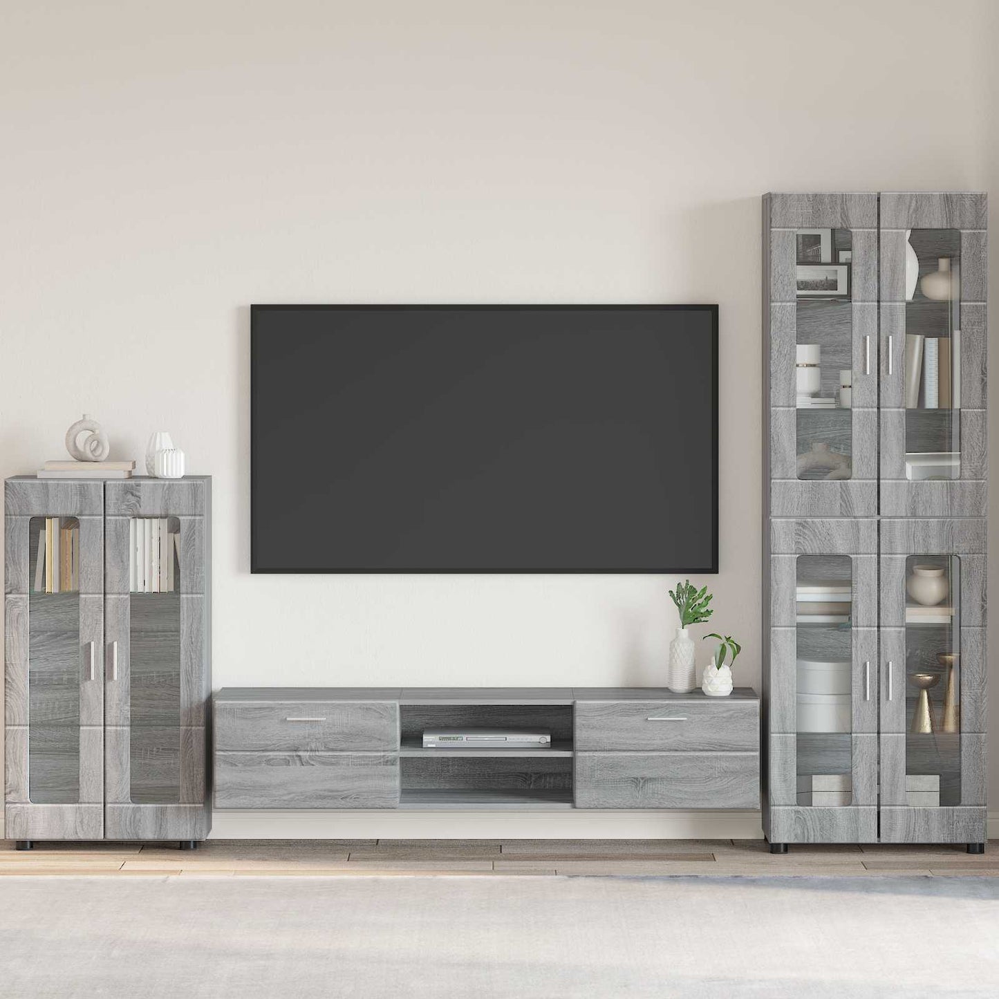 Sideboard FLORIN Grå Sonoma 55,5 x 29 x 100 cm Konstrueret træ