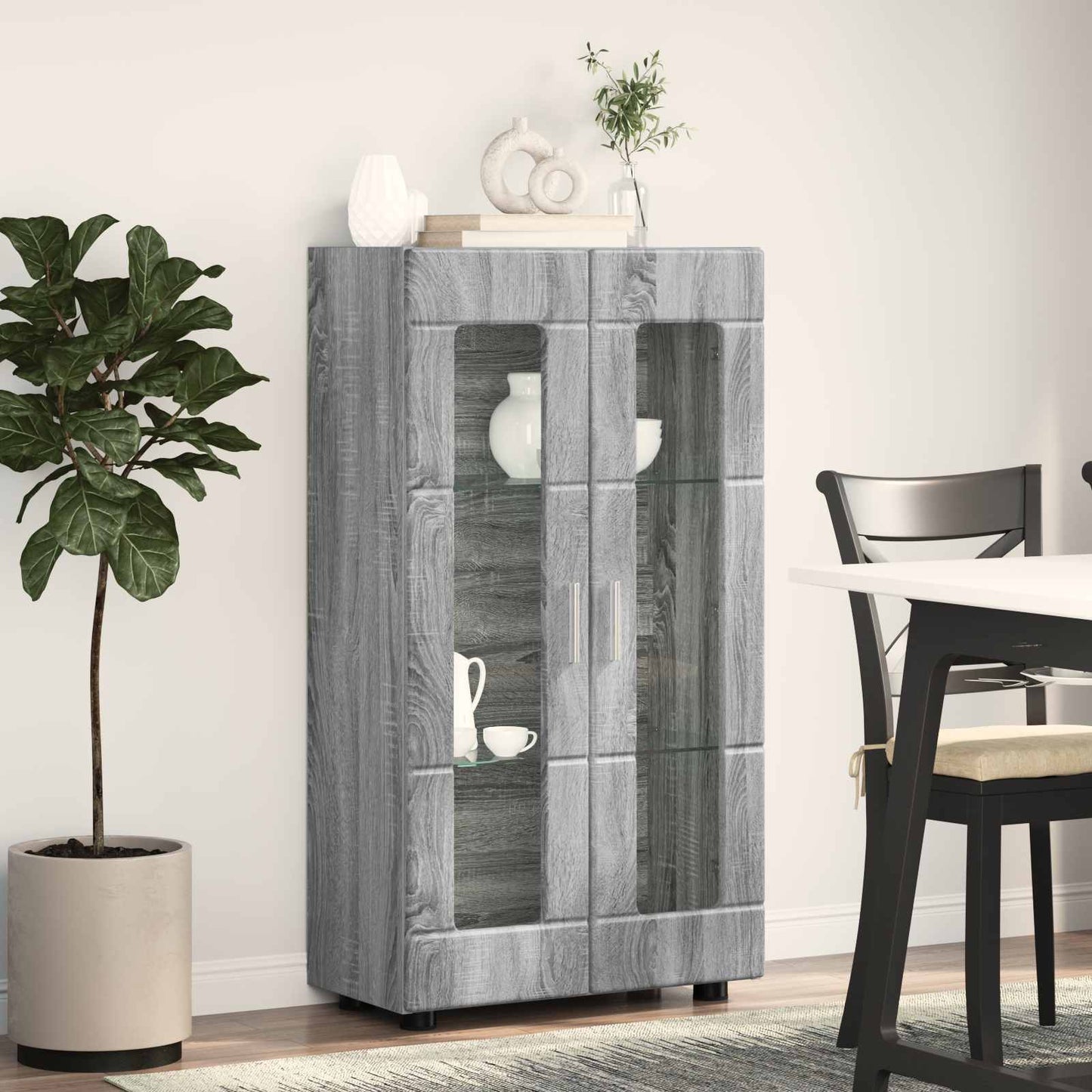 Sideboard FLORIN Grå Sonoma 55,5 x 29 x 100 cm Konstrueret træ