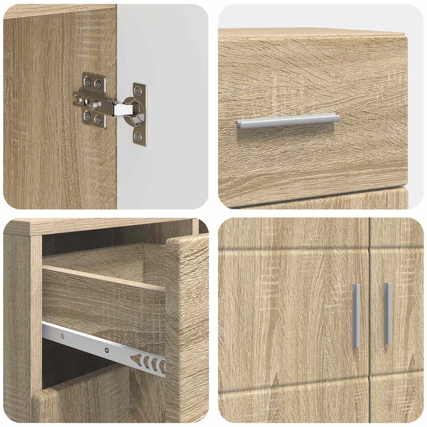 Træskab Sonoma eg 88,5 x 30,5 x 73 cm Konstrueret træ