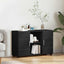 Sideboard FLORIN 88,5 x 30,5 x 55,5 cm Sort Konstrueret træ