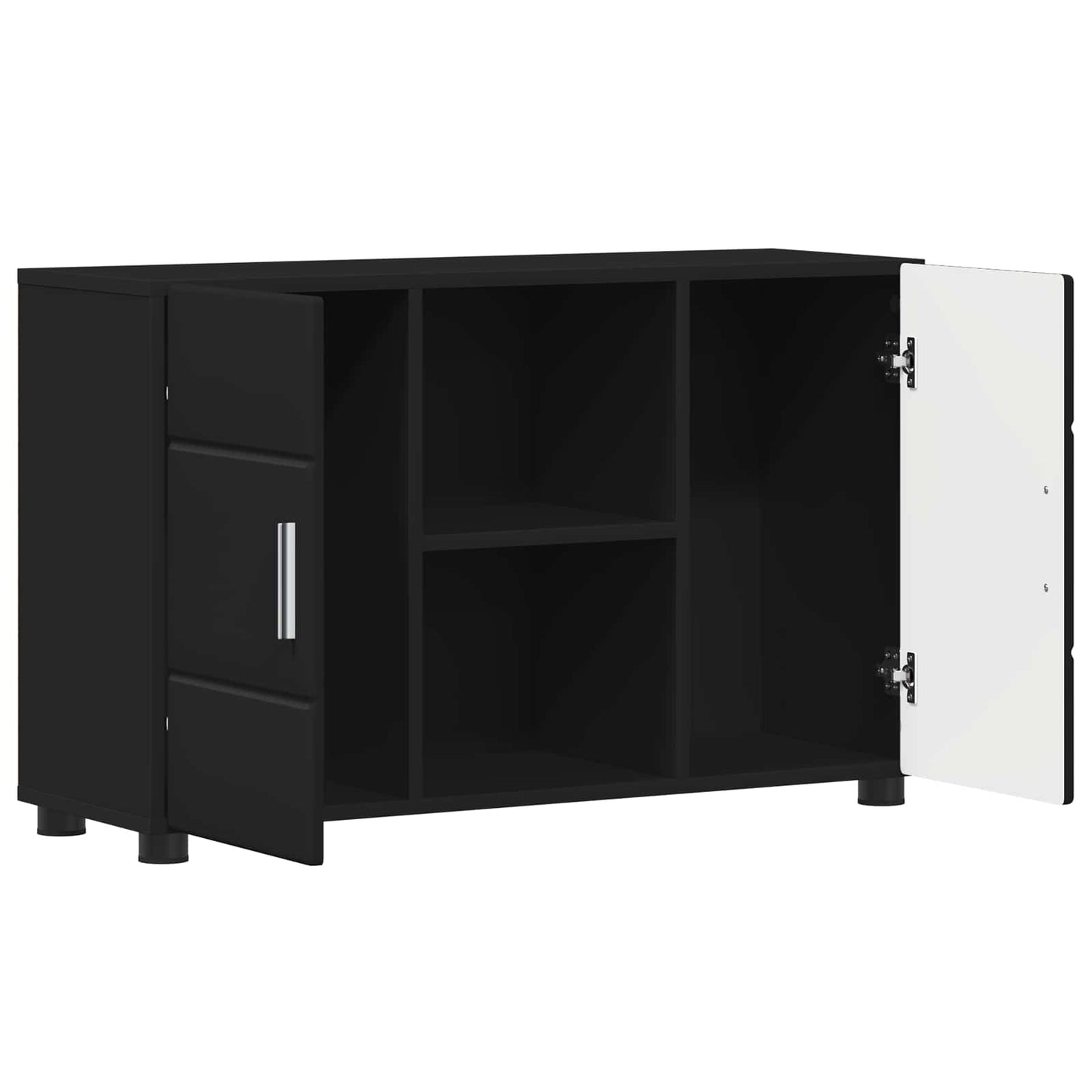 Sideboard FLORIN 88,5 x 30,5 x 55,5 cm Sort Konstrueret træ